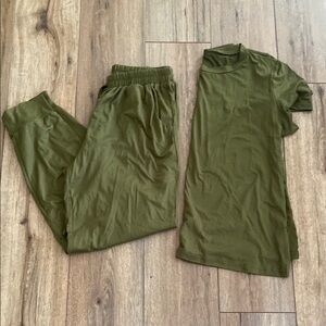 Olive Green Loungewear Set